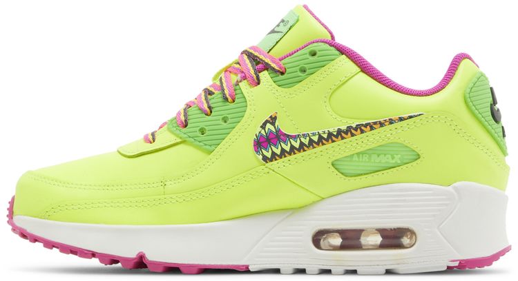Nike Air Max 90 Leather GS Volt Fire Pink