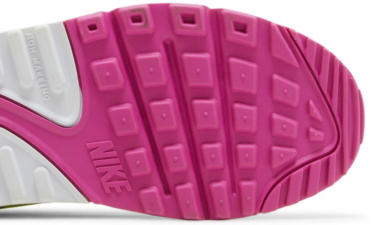 Nike Air Max 90 Leather GS Volt Fire Pink