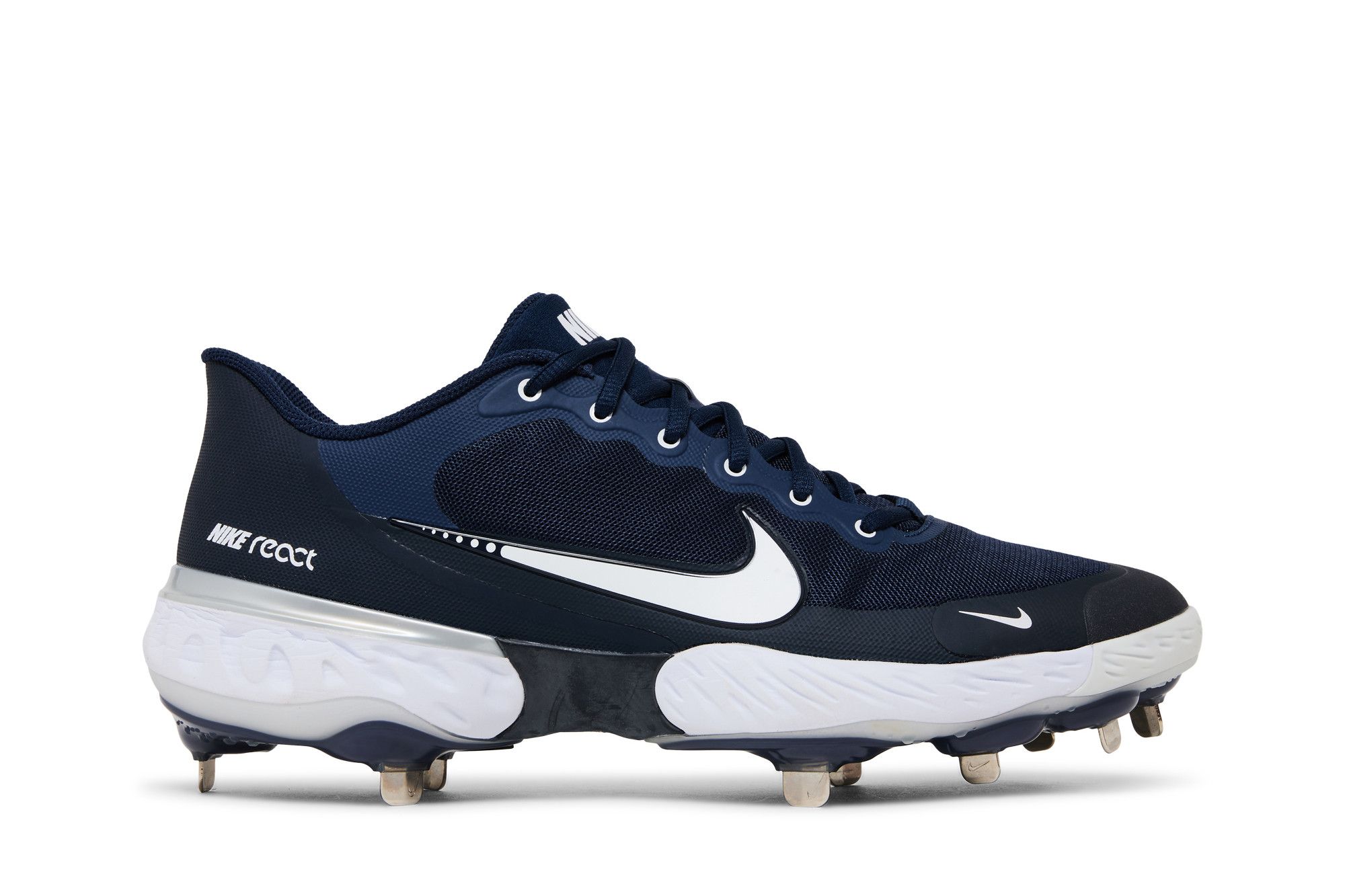 Navy blue nike huarache baseball cleats top