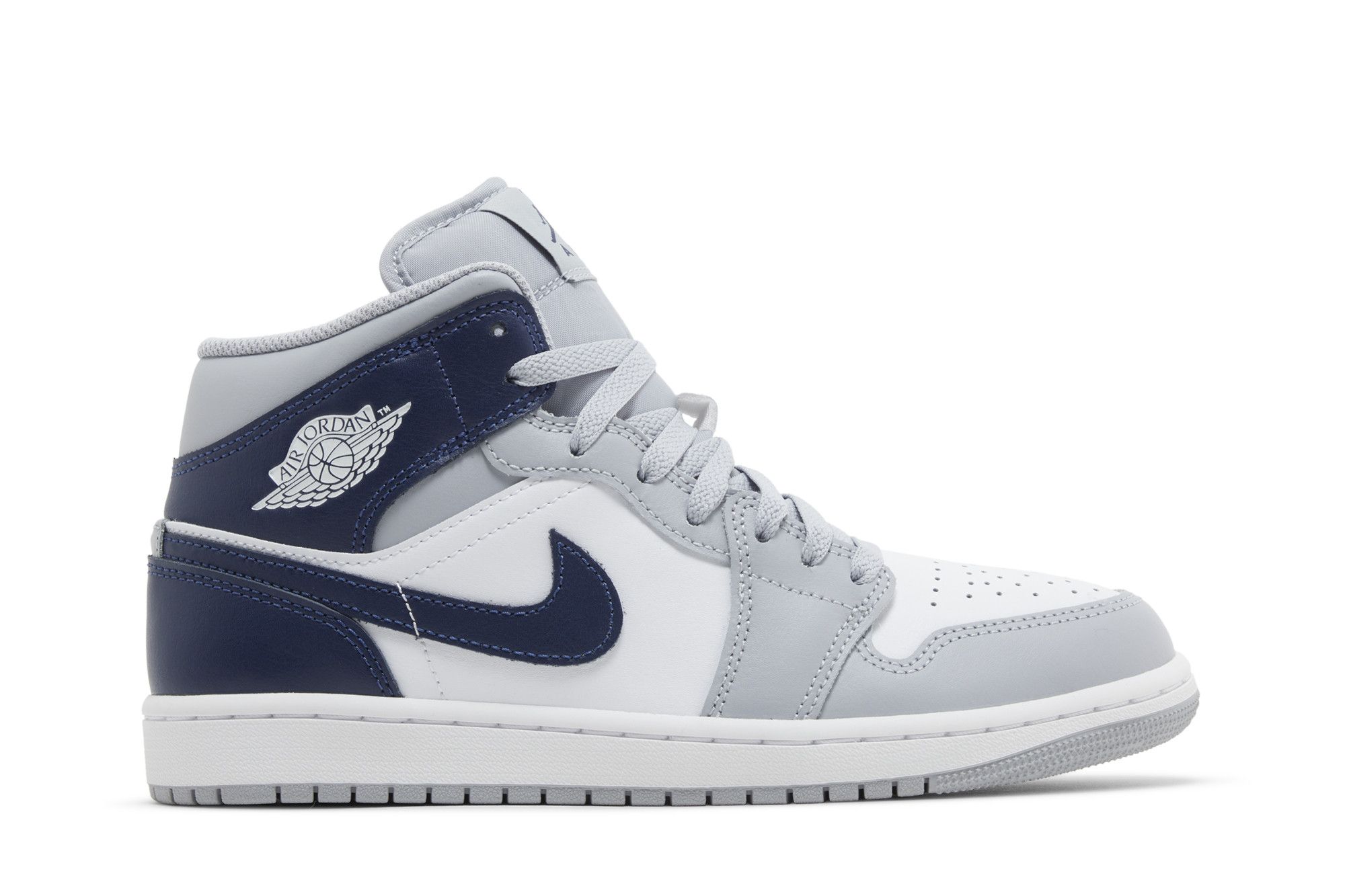 【新品未使用】Air Jordan 1 MID DQ8426-104 27cm Nike Air Jordan 1 Mid Wolf Grey Midnight Navy DQ8426-104