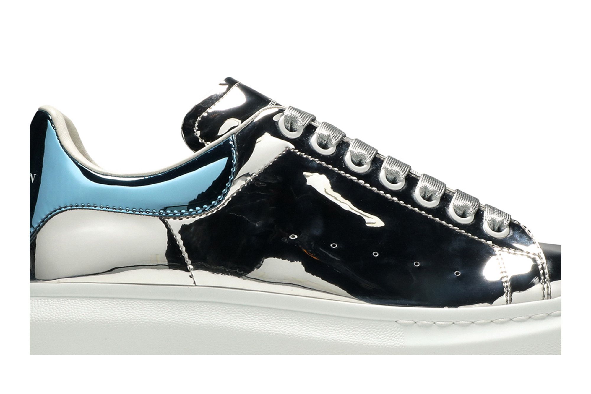 Buy Alexander McQueen Oversized Sneaker Magic Mirror Silver 625171 W4K74 8072 GOAT