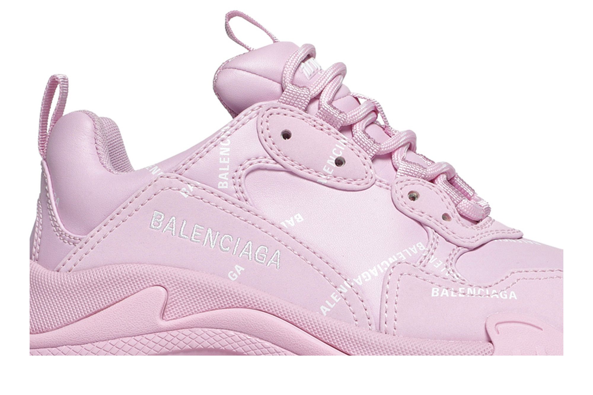 Buy Balenciaga Wmns Triple S Sneaker Allover Logo Pink 524039 W2FA1 5090 GOAT