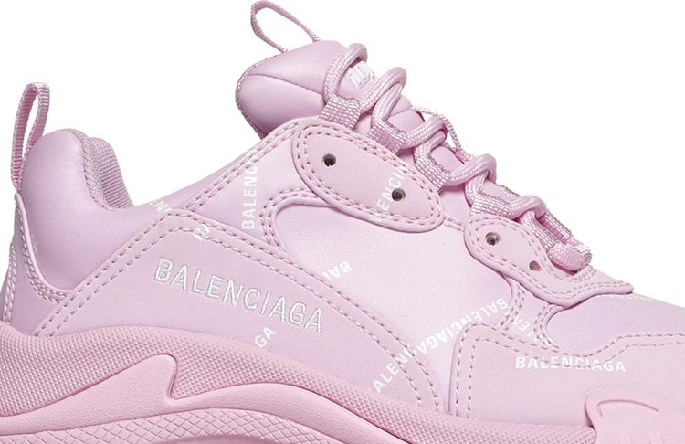 Balenciaga Wmns Triple S Sneaker Allover Logo   Pink