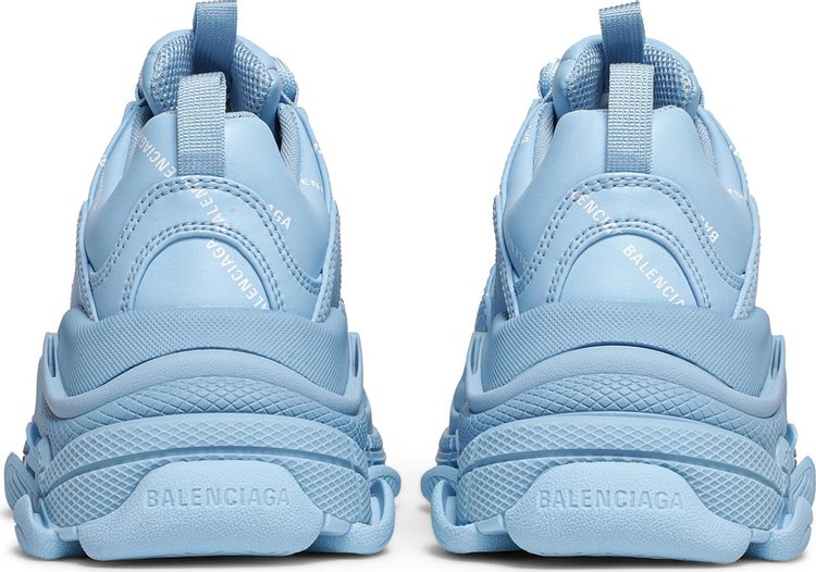 Balenciaga Wmns Triple S Sneaker Allover Logo   Light Blue