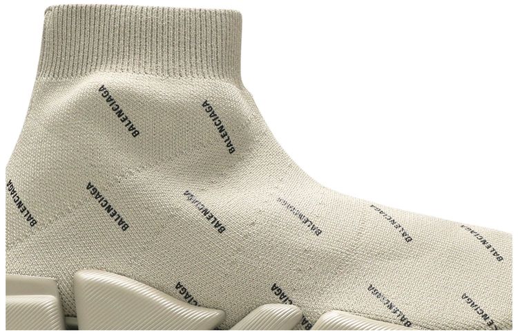 Balenciaga Wmns Speed 20 Sneaker Allover Logo   Sand