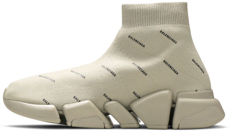 Balenciaga Wmns Speed 20 Sneaker Allover Logo   Sand