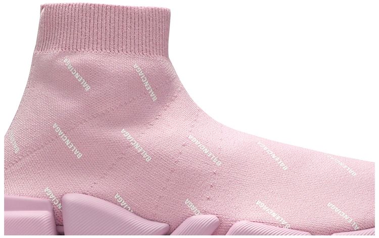 Balenciaga Wmns Speed 20 Sneaker Allover Logo   Soft Pink