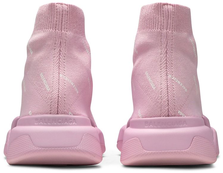 Balenciaga Wmns Speed 20 Sneaker Allover Logo   Soft Pink