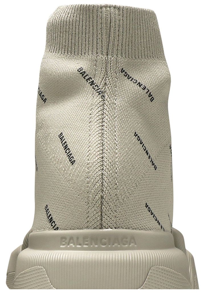 Balenciaga Speed 20 Sneaker Allover Logo   Sand