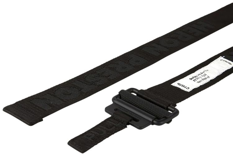 Heron Preston 4CM Classic Buckle Tape Belt Black
