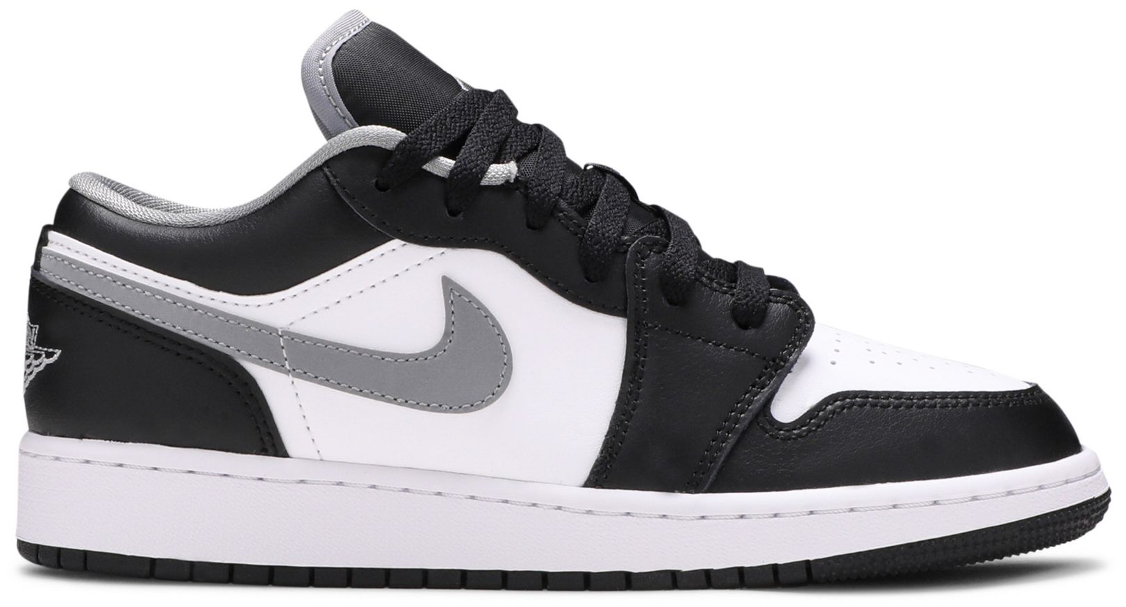 low top jordan 1 grey and black