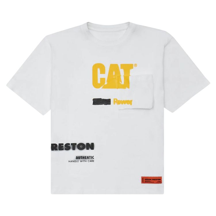 Heron Preston x Caterpillar T Shirt WhiteYellow