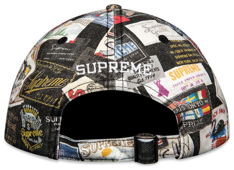 Supreme Labels 6 Panel Black