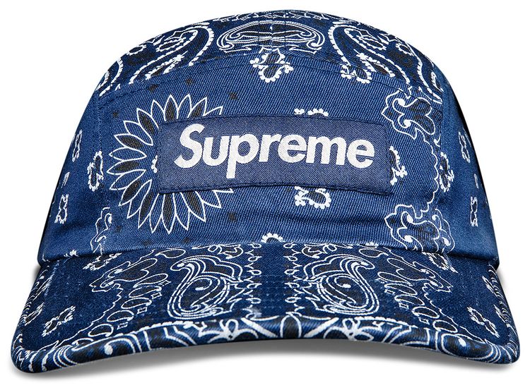Supreme Bandana Camp Cap Navy