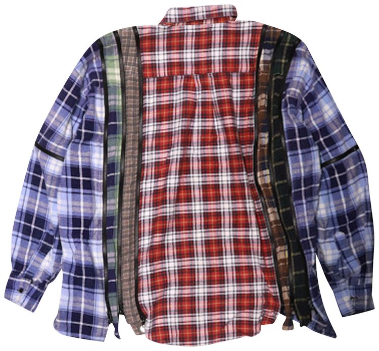 Needles Custom 7 Cuts Zipped Wide Flannel Shirt Assorted