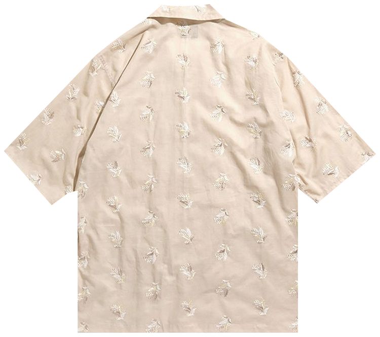 Needles Plant Embroidered Cabana Shirt Beige