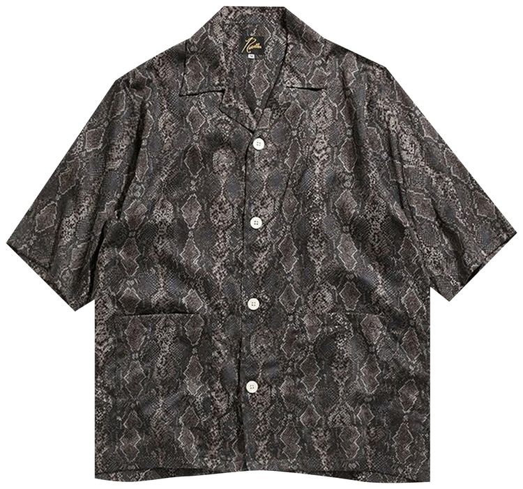 Needles Python Print Cabana Shirt Black