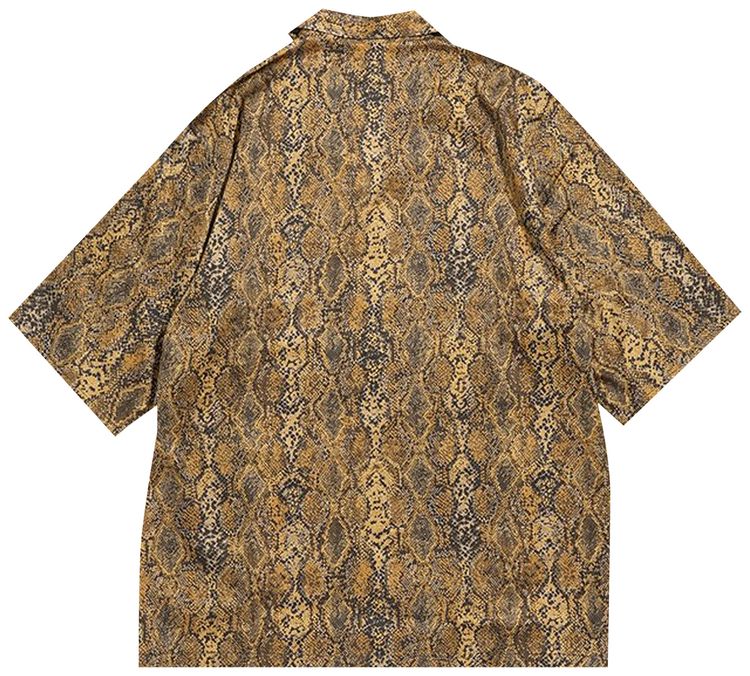 Needles Python Print Cabana Shirt Yellow