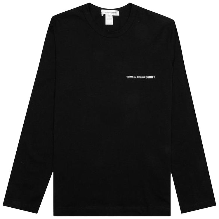 Comme des Garcons SHIRT Long Sleeve Logo Tee Black