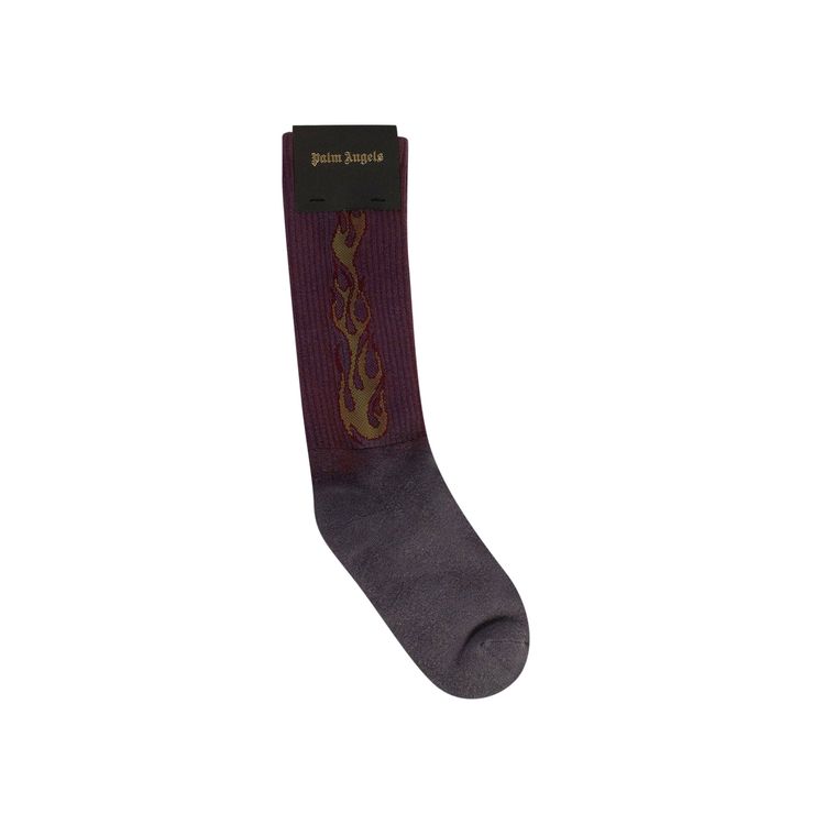 Palm Angels Flames Socks Purple Tie Dye