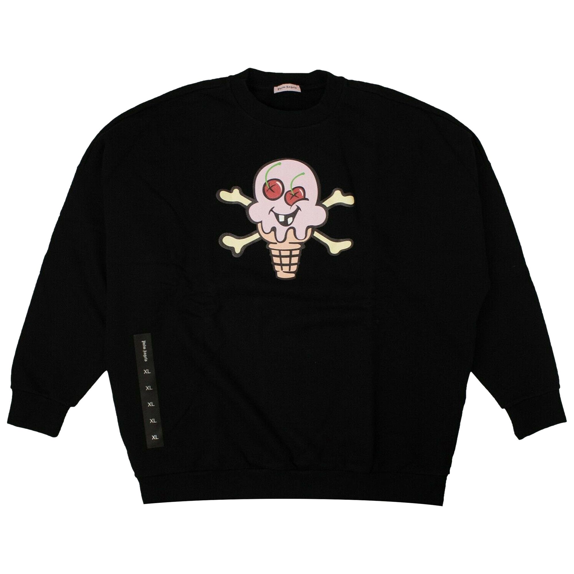 Buy Palm Angels Ice Cream Crewneck Black PMBA002F194130261088 GOAT NL