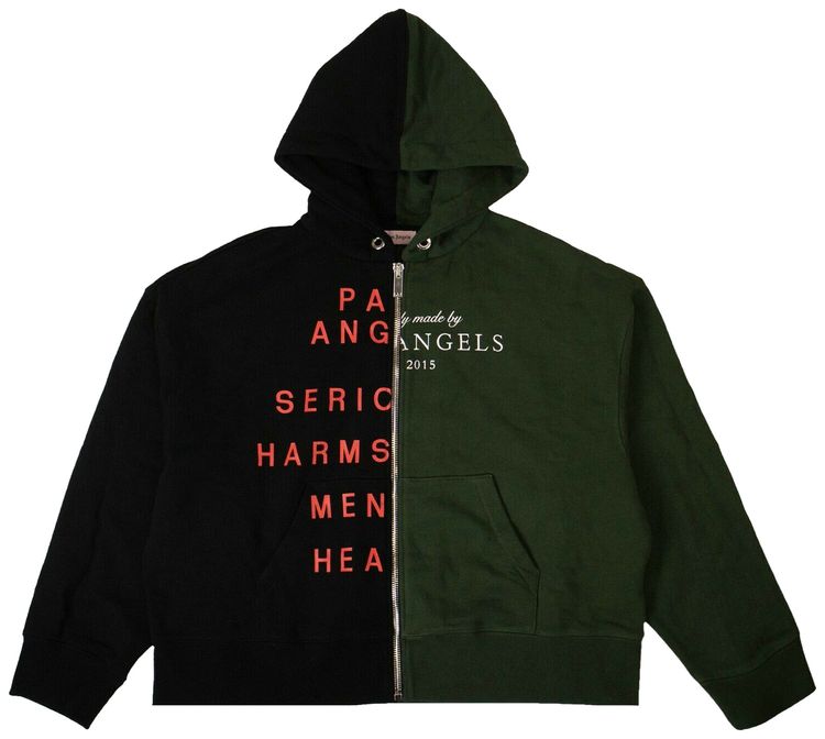 Palm Angels Mental Health Zip Split Hoody Multi Color