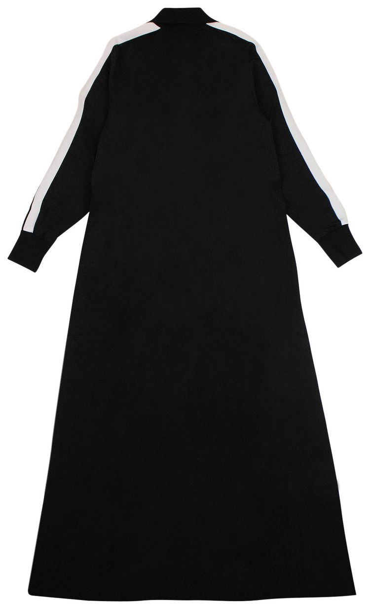 Palm Angels Maxi Length Logo Zip Up Track Jacket Black