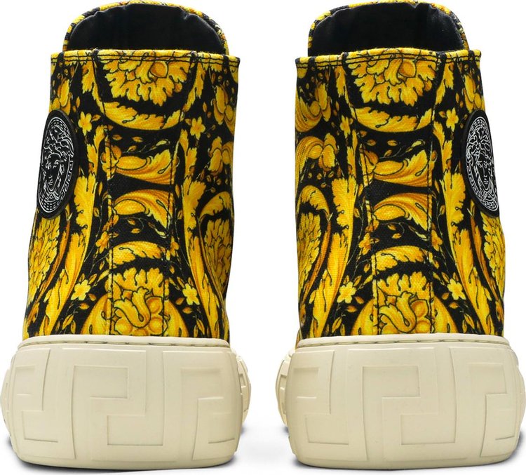 Versace Canvas High Barocco Print   Black Gold