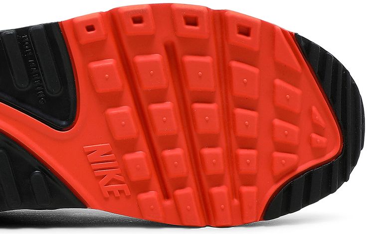 Nike Air Max 90 Leather GS White Turf Orange Speckled