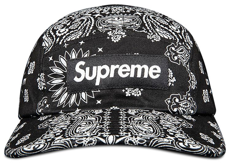 Supreme Bandana Camp Cap Black