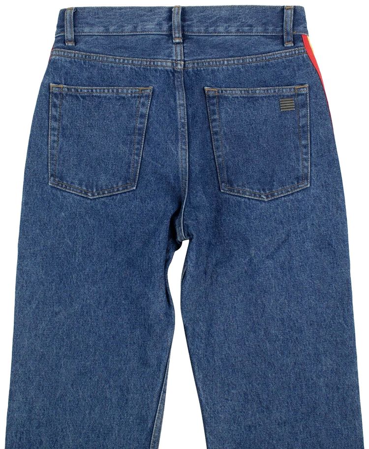 Palm Angels Rainbow Side Stripe Jeans Blue