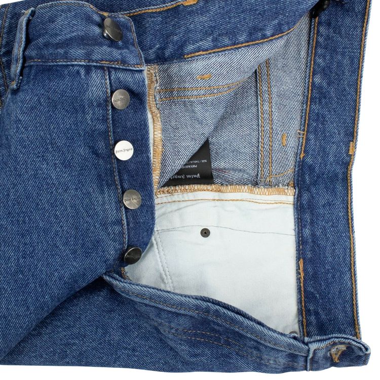 Palm Angels Rainbow Side Stripe Jeans Blue