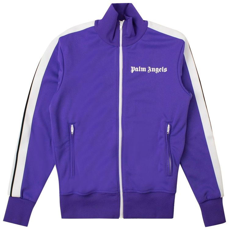 Palm Angels Logo Print Track Jacket Purple
