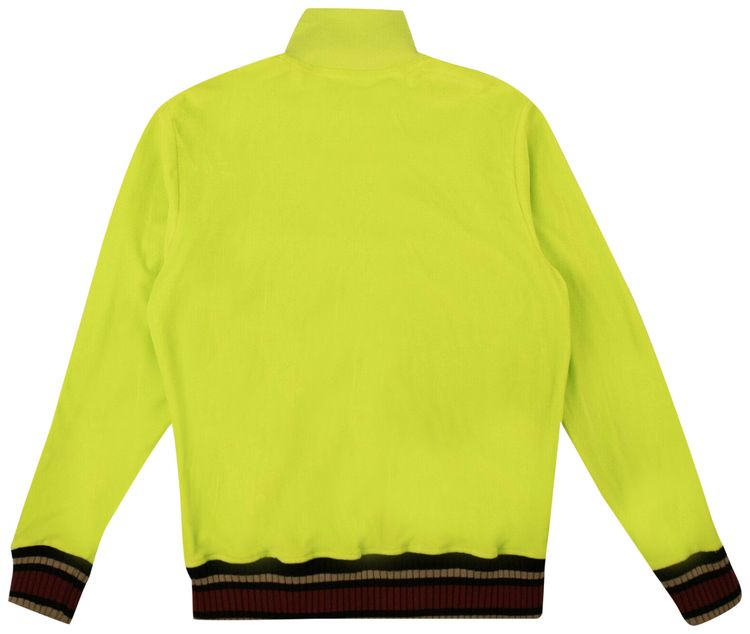 Palm Angels Ribbed Trim Track Jacket Neon Green