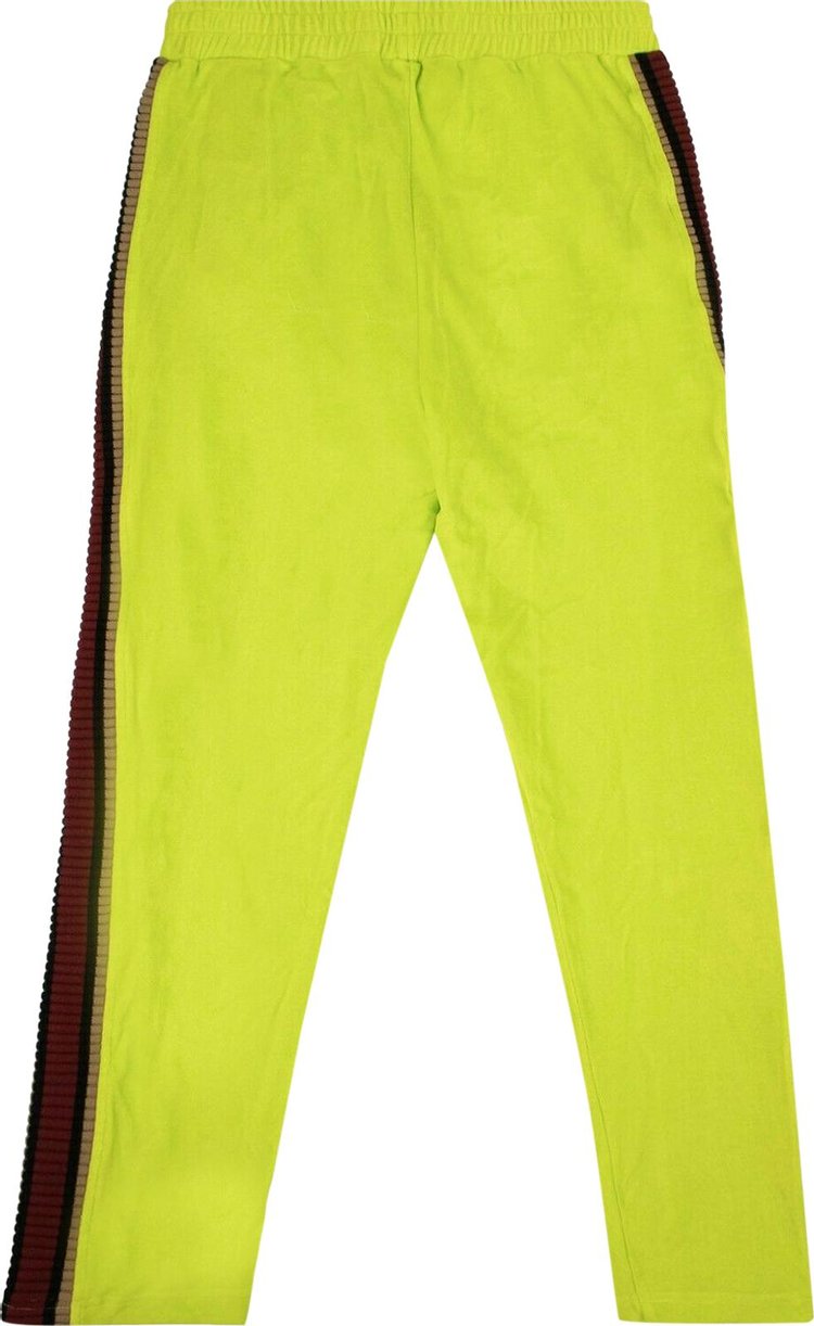 Palm Angels Velour Side Stripe Track Pants Green