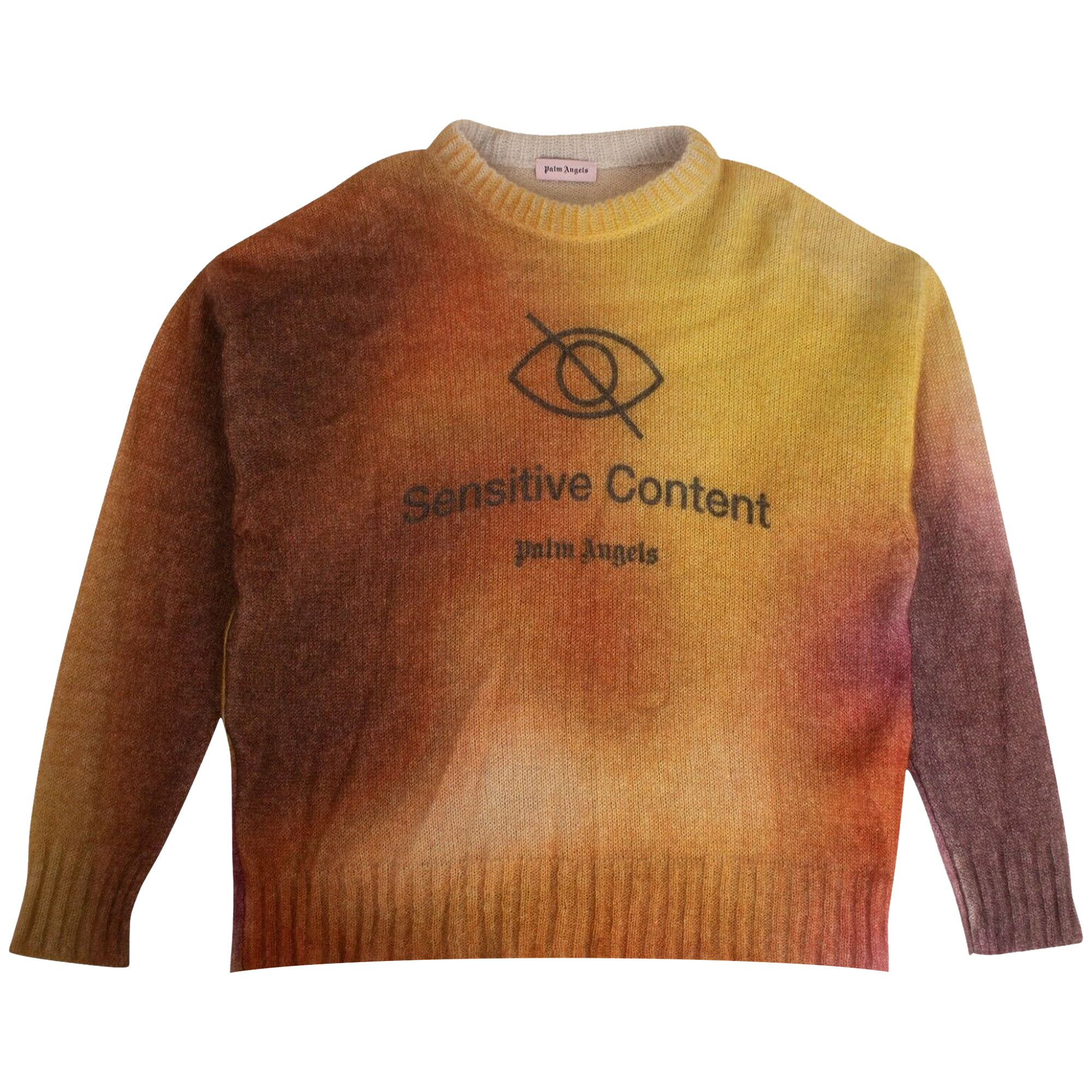 Palm Angels パームエンジェルス TIE DYE SENSITIVE CONTENT SWEATER タイダイ センシティブコンテンツ ニットセーター マルチカラー PMHE007F19649006 Buy Palm Angels Tie Dye Sensitive Content Sweater 'Multicolor