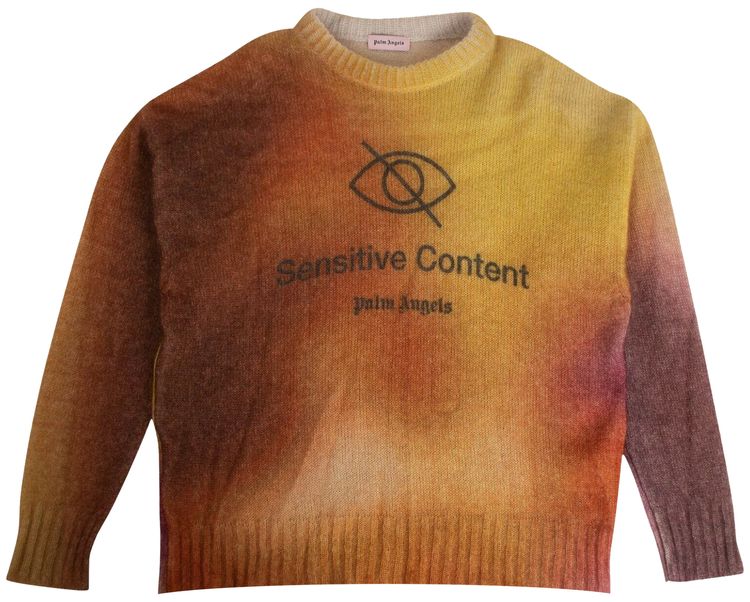 Palm Angels Tie Dye Sensitive Content Sweater Multicolor