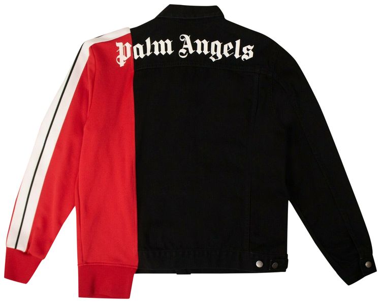 Palm Angels Denim Hybrid Jacket BlackRed