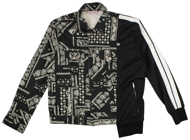 Palm Angels Denim Deconstructed Jacket Black