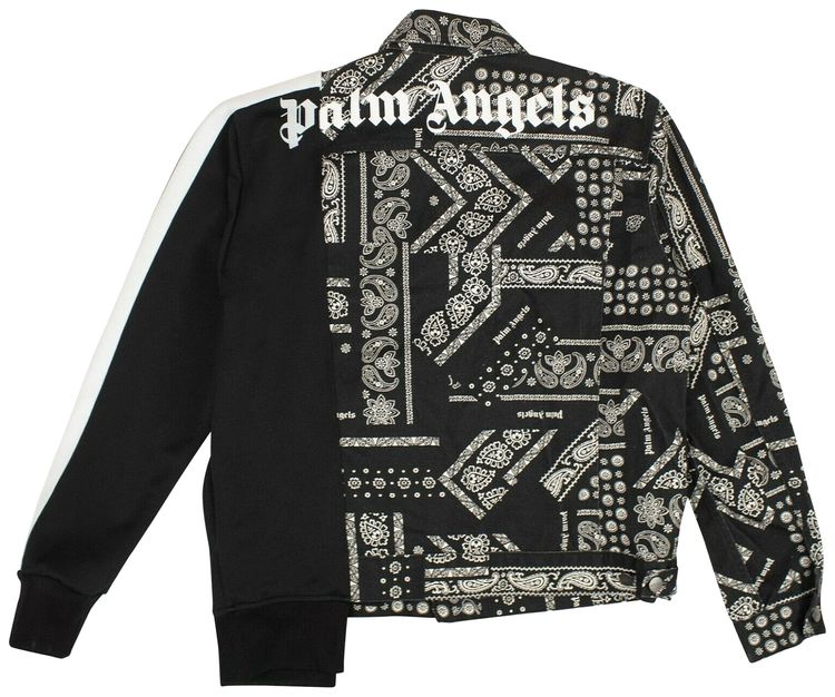 Palm Angels Denim Deconstructed Jacket Black