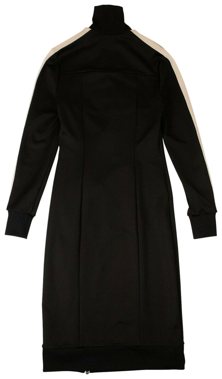 Palm Angels Ruffle Track Style Dress Black