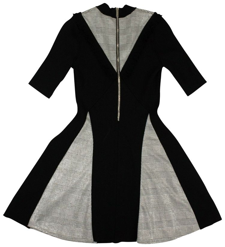 Palm Angels Plaid Skater Dress Black