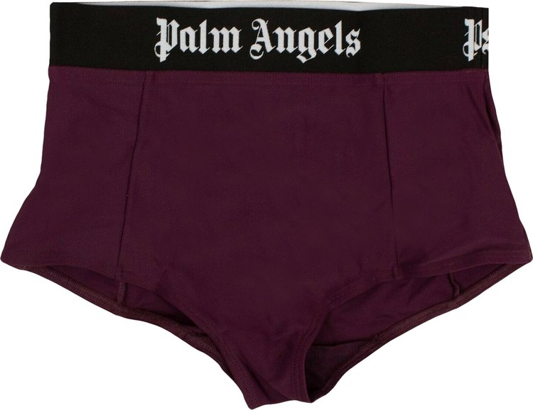 Palm Angels Logo Waistband Breifs Purple