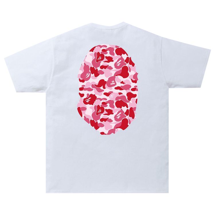 BAPE ABC Camo Big Ape Head Tee WhitePink
