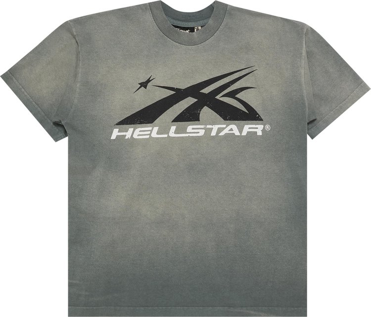 Hellstar Gel Sport Logo T Shirt Grey