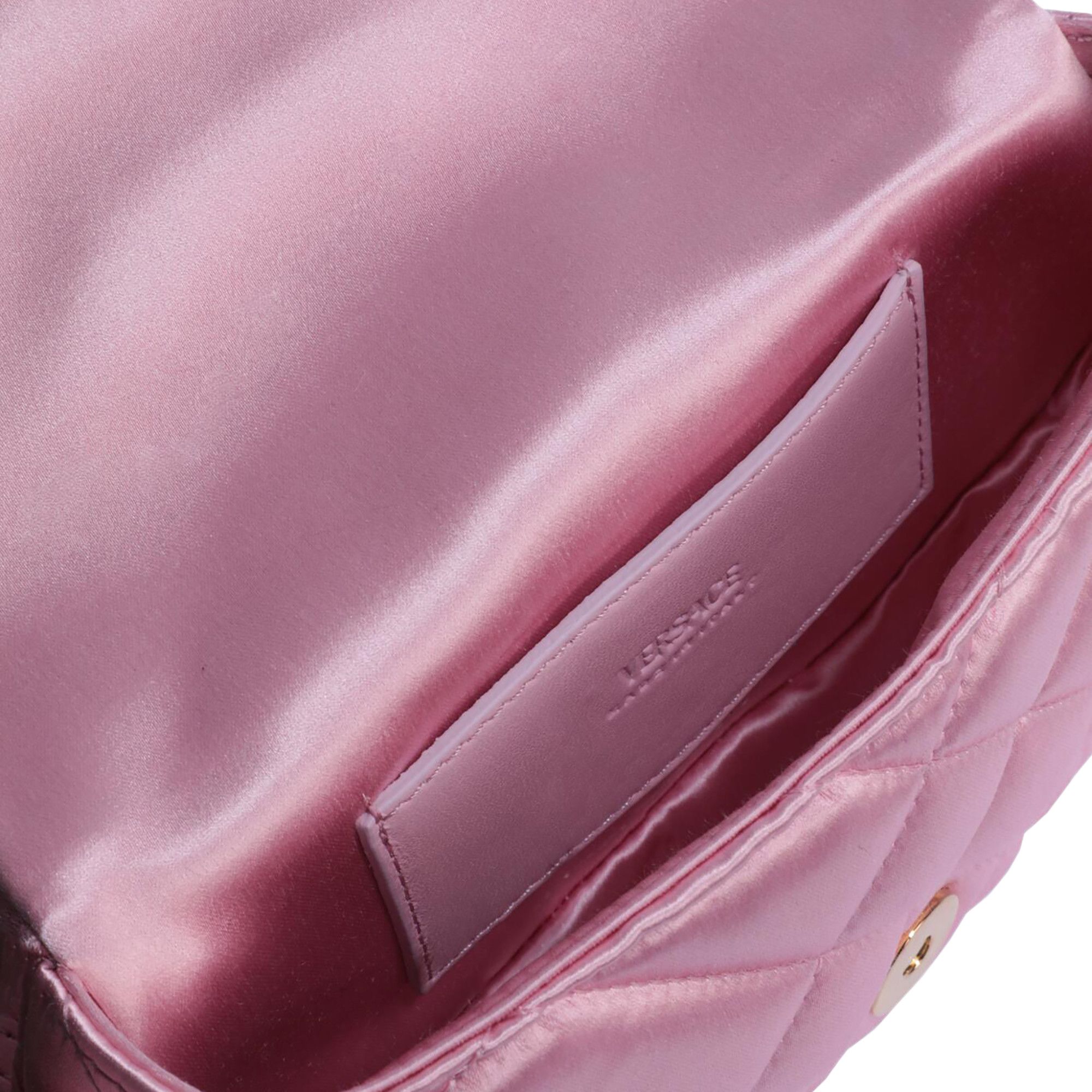 【VERSACE】 ピンク スモール Greca Goddess バッグ VERSACE Calfskin Medium Greca Goddess Shoulder Bag Pale Pink