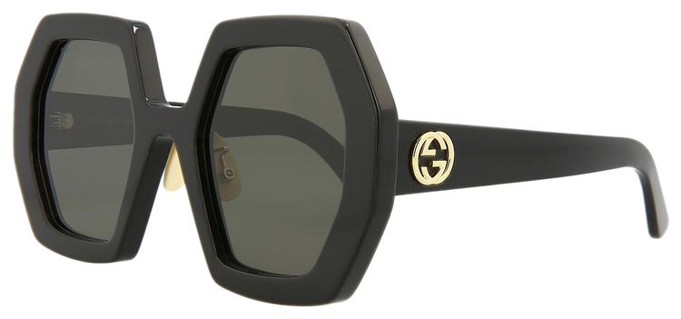 Gucci Geometric Sunglasses BlackGrey