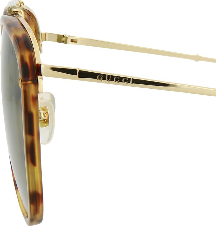 Gucci Aviator Sunglasses HavanaGoldGreen