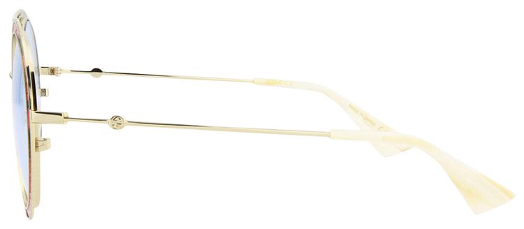 Gucci Round Sunglasses RedGoldLightBlue