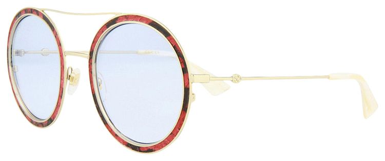 Gucci Round Sunglasses RedGoldLightBlue